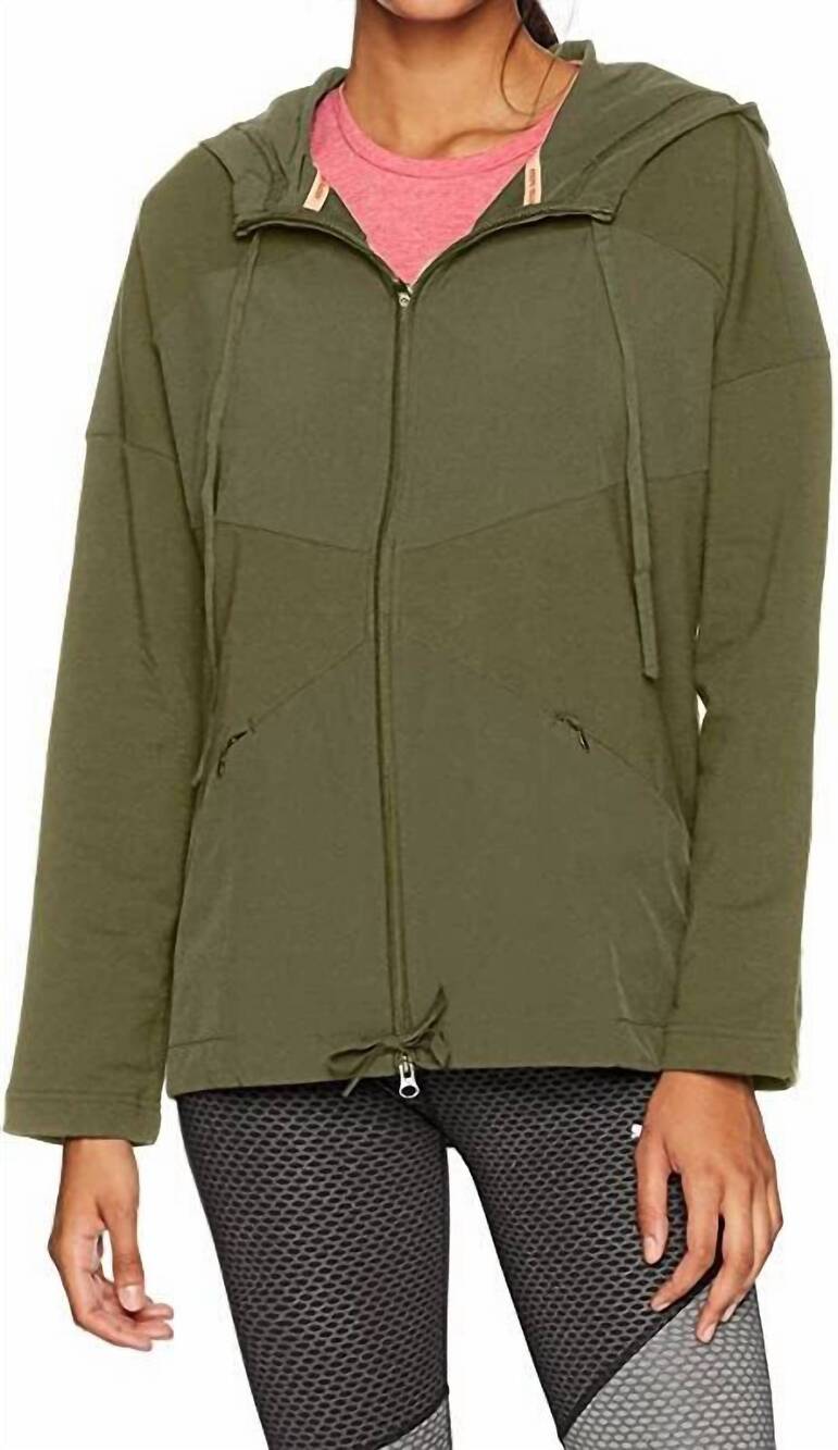 NEW PUMA women's transition full zip jacket in olive night
